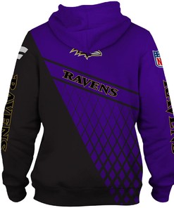 Baltimore Ravens Hoodie 3D Zip Hoodie Fan Gift
