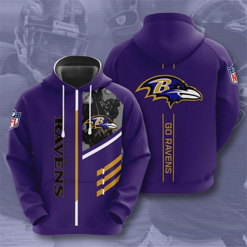 Baltimore Ravens Hoodie 3D Zip Hoodie Graphic Gift For Fans