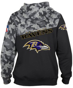 Baltimore Ravens Military Hoodie All Over Print 3D Zip Hoodie New Season