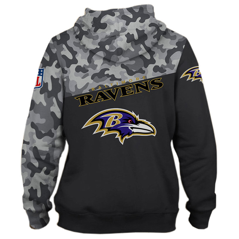 Baltimore Ravens Military Hoodie All Over Print 3D Zip Hoodie New Season