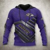 Baltimore Ravens Zip Up Hoodie All Over Print 3D No 1 Fan Gifts For Fans