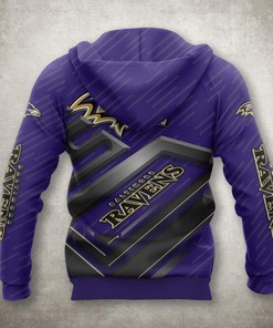 Baltimore Ravens Zip Up Hoodie All Over Print 3D No 1 Fan Gifts For Fans