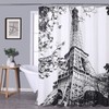 Bamboo Ceramic Shower Curtain In Waterproof Fabric