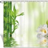 Bamboo Design Shower Curtain - Waterproof Bath Accessory for Home Bathroom Decor by WengBeauty