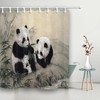 Bamboo Fabric Panda Shower Curtain - Wildlife Bathroom Decor