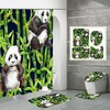 Bamboo Forest Panda Shower Curtain - Waterproof for Bathroom Decoration