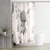 Bamboo Forest Shower Curtain Blue Water Background Fabric Bathroom Curtain Waterproof Bath Decor