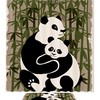 Bamboo Forest Shower Curtain with Adorable Pandas for Bathroom Decor 