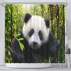 Bamboo Jungle Panda Bear Shower Curtain, Funny & Cute Home Decoration Artwork, Quirky Bathroom Decor 