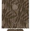 Bamboo Leaf Rubbings Bathroom Set With Waterproof Fabric Shower Curtain