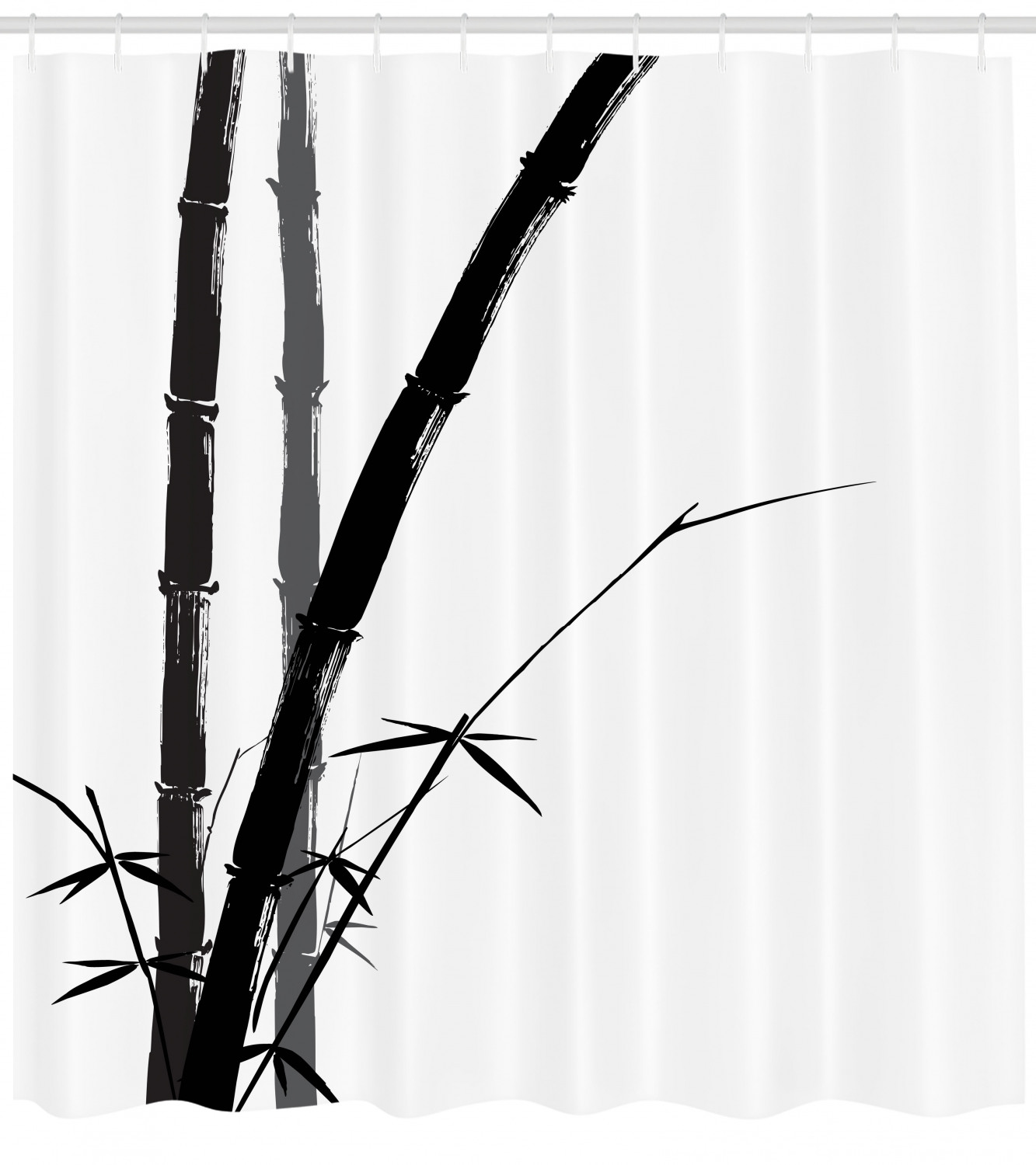 Bamboo Shower Curtain Made Of Fabric, Perfect For Your Bathroom Decor - Image 2