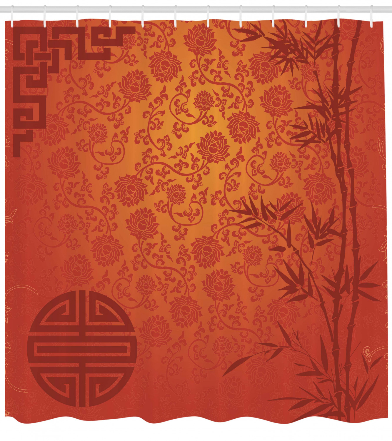 Bamboo Shower Curtain Made Of Fabric, Perfect For Your Bathroom Decor - Image 3