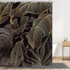Banana Leaf Palm Tree Black Brown Copper Shower Curtain With Tropical Vibes For Your Bath