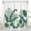 Banana Leaf Tropical Plant Shower Curtain For Exotic Bathroom