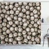 Baseball And Softball Print Shower Curtain, Sports Lover Bathroom Accessory 