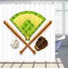 Baseball Field Vintage Bathroom Shower Curtain for the Sports Enthusiast