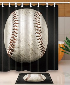 Baseball League Shower Curtain