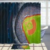 Baseball Stadium Overlooking Shower Curtain Fabric for Home Decor