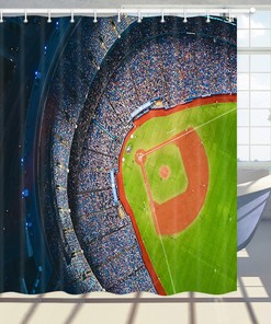 Baseball Stadium Overlooking Shower Curtain for Bathroom Decor