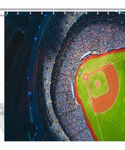 Baseball Stadium Overlooking Shower Curtain for Bathroom Decor