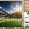 Baseball Stadium Shower Curtain For A Sporty Bathroom Decor, Athletic Bathroom Accessories