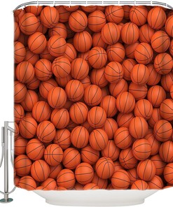 Baseball Stripes Shower Curtain For A Sporty Bathroom Decor