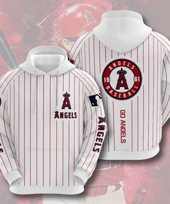Baseball Zip Hoodie For Fan - Los Angeles Angels 3D Edition