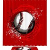 Baseball and Red Background Shower Curtain perfect for Athletic Bathroom 
