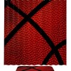 Basketball Dark Texture Vector Print Shower Curtain- Sports Themed Bathroom Decor