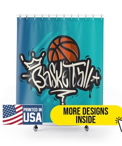 Basketball Player Gifts - Basketball Shower Curtain For Sports Fans