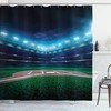 Basketball Player Jumps Print Shower Curtain to Add Sporty Touch to Bathroom 