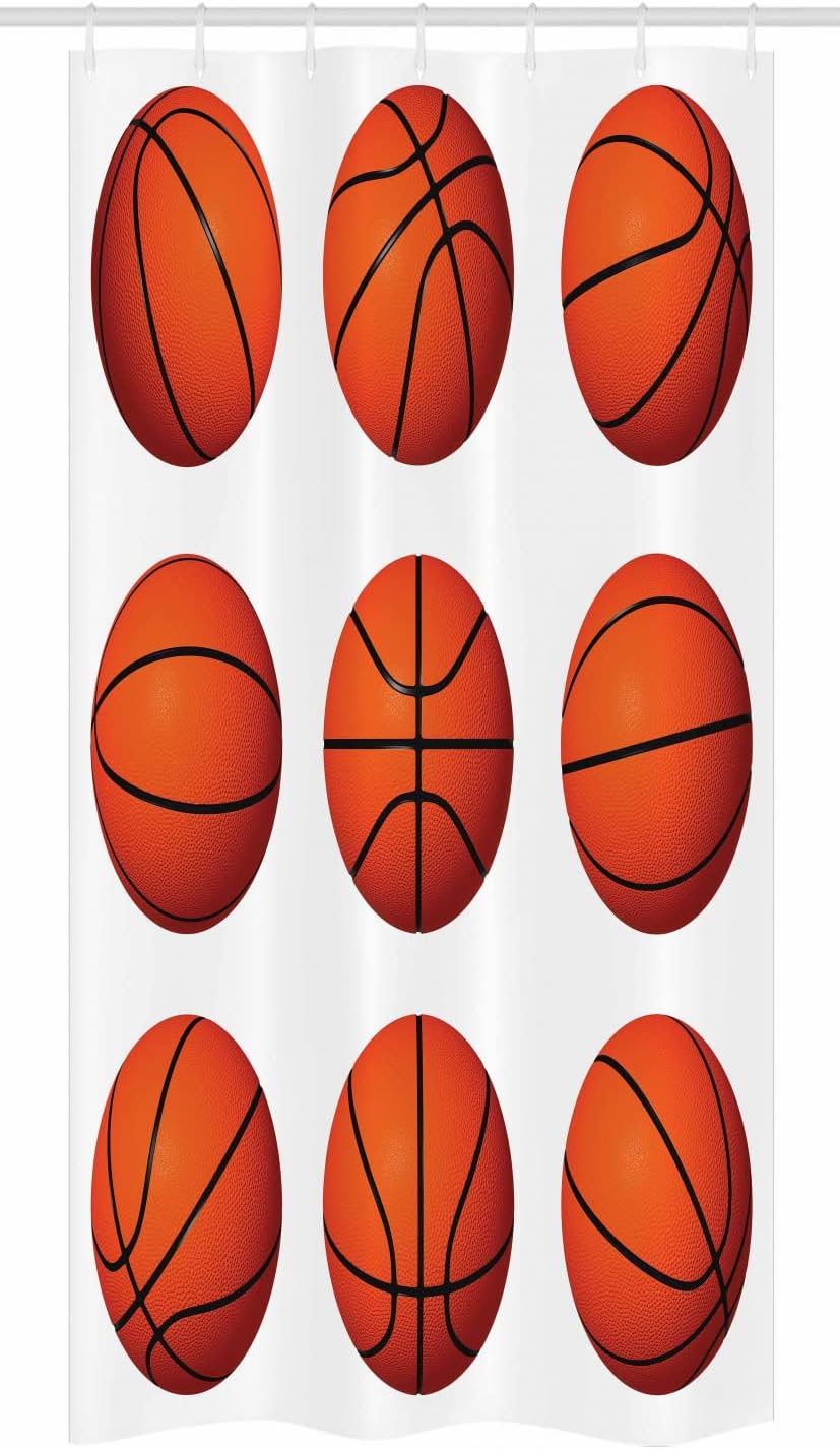 Basketball Positions Stall Shower Curtain For Athletic Theme Bathroom Decor - Image 3