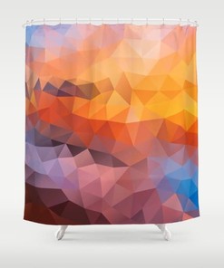 Basketball Print Athlete Dunk Style Fabric Shower Curtain