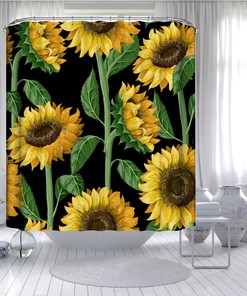 Basketball Sketch Shower Curtain - Black And White Bathroom Curtain With Sporty Design