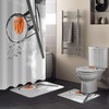 Basketball Slam Dunk Grey Background Luxury Shower Curtain