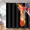 Basketball Slam Dunk Shower Curtain for Sports-Themed Bathroom Decor 