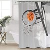 Basketball Slam Dunk Sport Shower Curtain for Athletes and Sports Fans