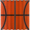 Basketball Stadium with Golden Confetti Shower Curtain, perfect for Sport Lovers' Bathroom 