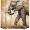 Bathe in Blooms with Flamingo Shower Curtain for Tropical Pink Bird Bathroom Decor