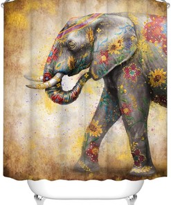 Bathe in Blooms with Flamingo Shower Curtain for Tropical Pink Bird Bathroom Decor