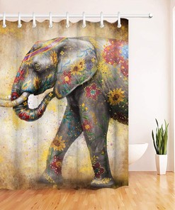 Bathe in Blooms with Flamingo Shower Curtain for Tropical Pink Bird Bathroom Decor