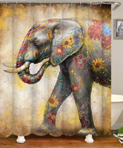 Bathe in Blooms with Flamingo Shower Curtain for Tropical Pink Bird Bathroom Decor