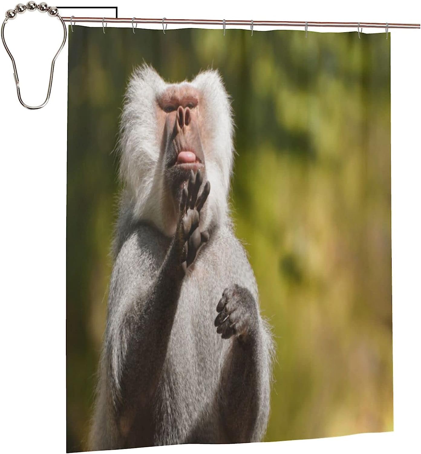 Bathing Baboon Monkey Shower Curtain - A Playful Twist In Your Bathroom