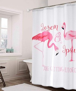 Bathing Flamingo Shower Curtain - Fun And Whimsical Bathroom Decor