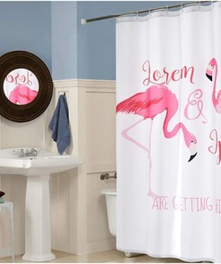 Bathing Flamingo Shower Curtain - Fun And Whimsical Bathroom Decor
