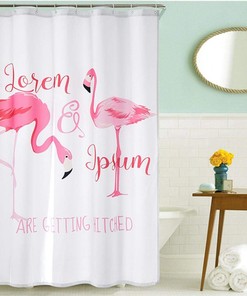 Bathing Flamingo Shower Curtain - Fun And Whimsical Bathroom Decor