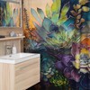 Bathroom Art Shower Curtain with Succulents Design