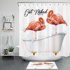 Bathtub Bubble Bath Flamingo Shower Curtain For Cute And Fun Bathroom Decor