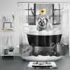 Bathtub Funny Highland Cow Sunflower Vintage Bathroom Shower Curtain