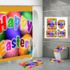 Bathtub Ready Easter Eggs With Vintage Shower Curtains Print Waterproof Shower Curtain